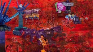 Tableau de Thiago Martins de Melo dans l'exposition Necrobrasiliana, présentée à Recife